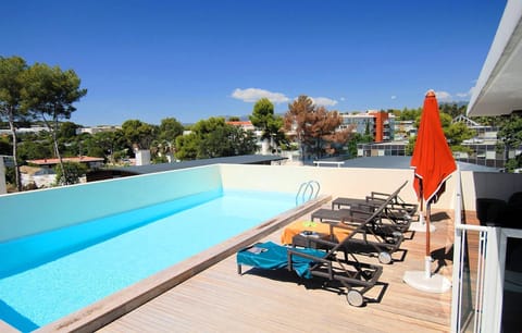 Spend time with family and friends in the non-heated outdoor pool during the summer.