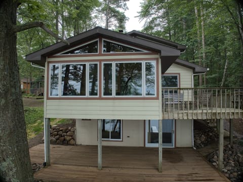 Lake side view of the cabin.