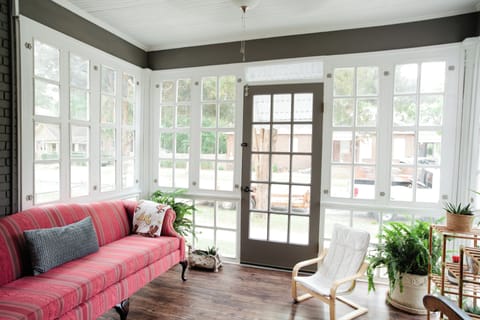 A room full of sunshine for a morning cup of Joe, or a moonlit evening for some tasty sips!