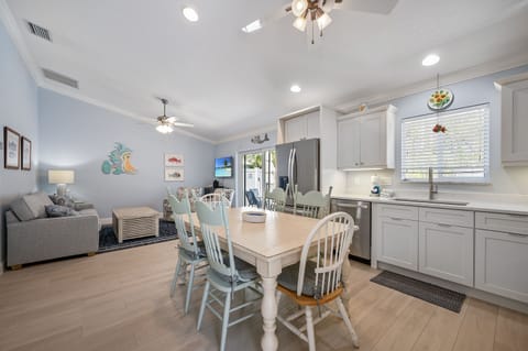 Open Floor plan with Volume ceilings and plenty of natural light