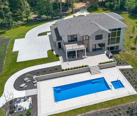 From up high, the perfect blend of green and blue.