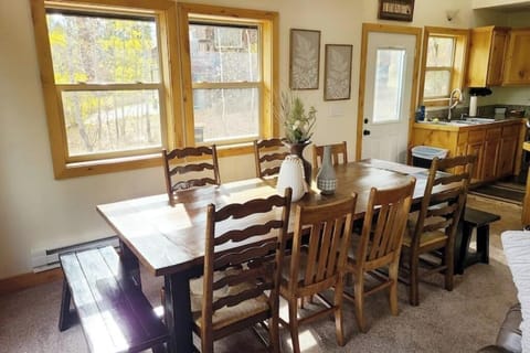 Dining table with seating for 12.