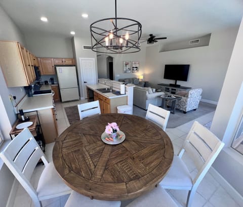 Breakfast nook. 
Table seats 6