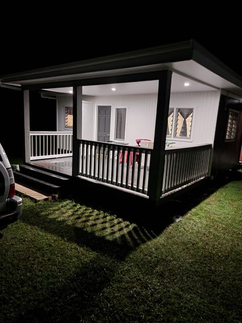 Night view of the house. 