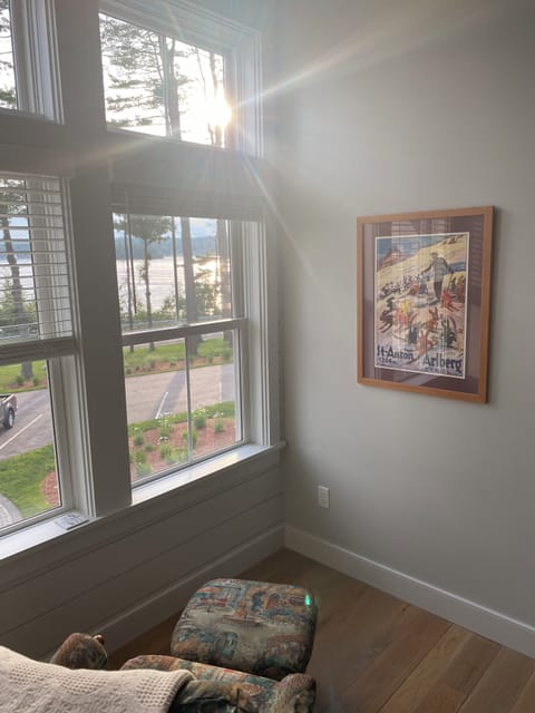 Western view to watch sunsets over Paugus Bay.