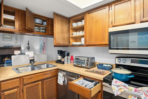 Our fully stocked kitchen!