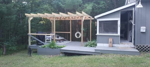 New Pergola with party lights 