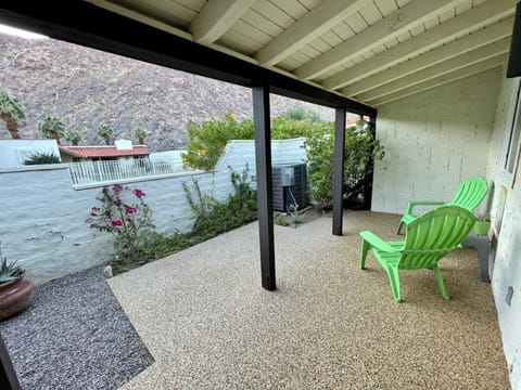 Front patio area with mountain view 