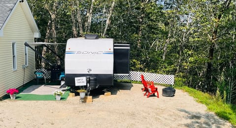 Parking directly in front of the camper