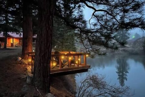 Mountains, water, log cabin. Your private oasis awaits you at Serenity Ponds.