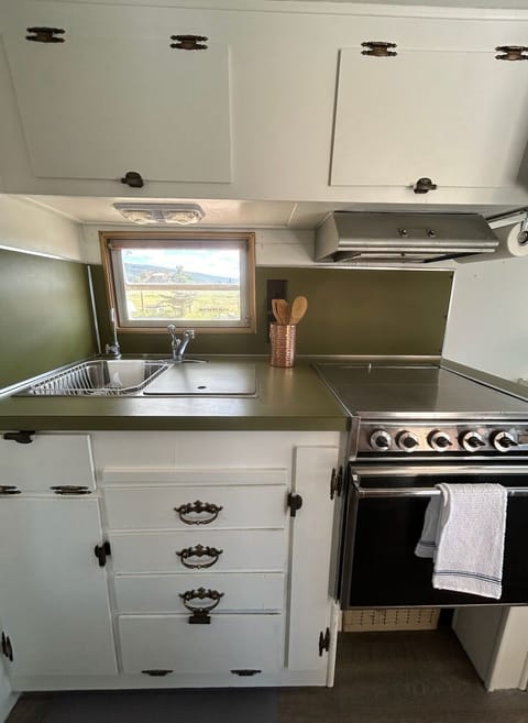 Enjoy cooking with a view through the window!