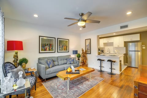Houston Vacation Rental | 1BR | 1BA | 975 Sq Ft | Stairs Required