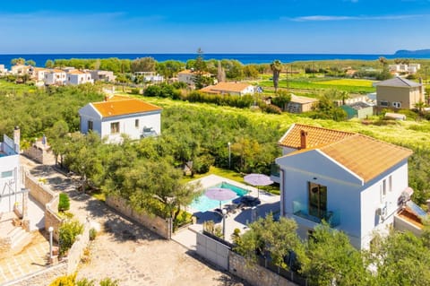 Aerial view of villa