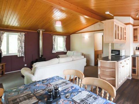 Open plan living space | Garth Holiday Park - The Squirrels Drey C32 - Garth Caravan Park, Machynlleth