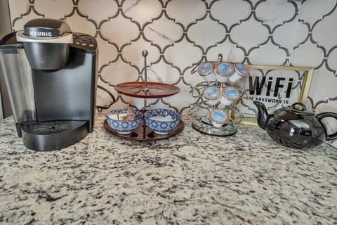 Coffee Station w/ Pods, Cream, & Sugar Provided