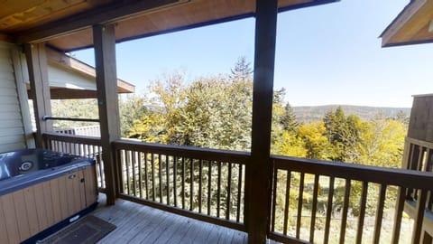 Balcony, Railing, Hot Tub, Tub, House