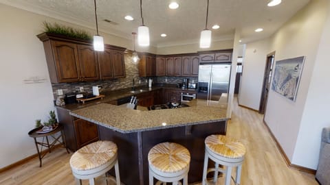 Indoors, Kitchen, Floor, Refrigerator, Furniture