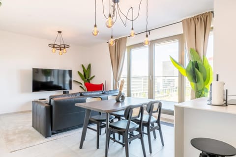 Modern exterior view showcasing the elegant apartment building in the heart of Suessem, Luxembourg.