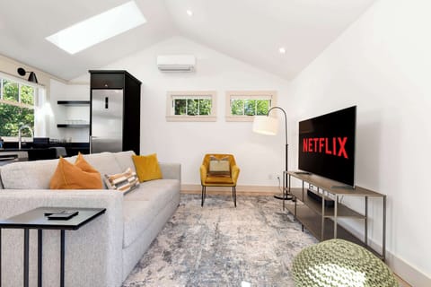 Comfortable seating for reading or streaming. Plenty of space to relax.