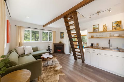 Loft vibes, comfy seating, and lots of natural light—what’s not to love?