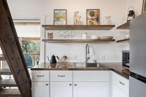 A cozy kitchenette with everything you need for easy meals and morning coffee.