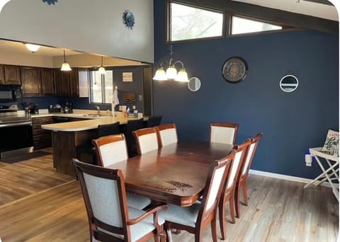 Dining room with seating for 8.