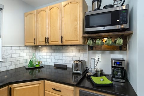 Coffee station in the kitchen with a standard Drip-style & French Press.