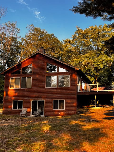 View from the Pond looking back at the cabin.