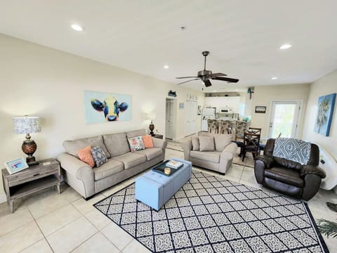 Living area. Sleeper sofa couch