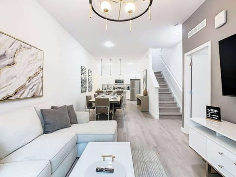 Comfortable and chic vibes in our cozy living room.