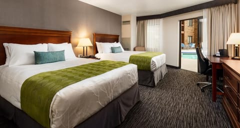 Step outside to poolside vibes from your bright double room.