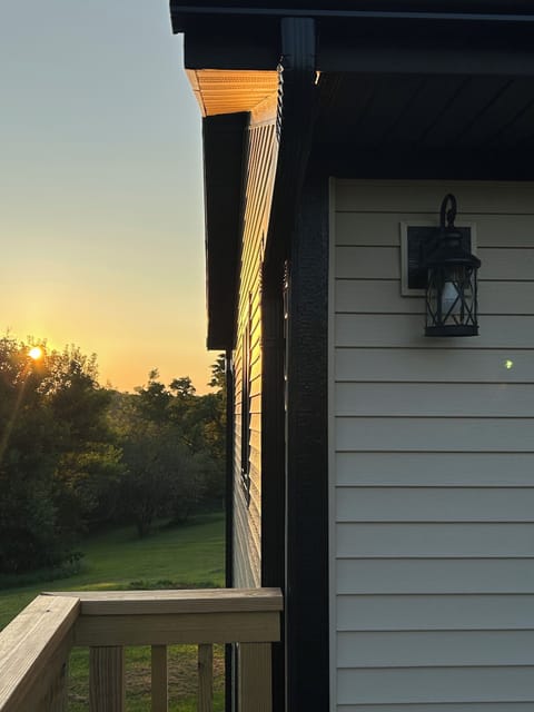 Sunset looking west from the deck