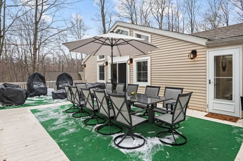 Outdoor Dining Table with seating for 12