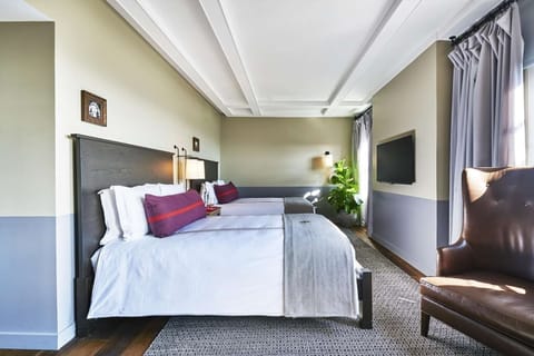 Sleep soundly with spacious double beds and soft, layered textiles.