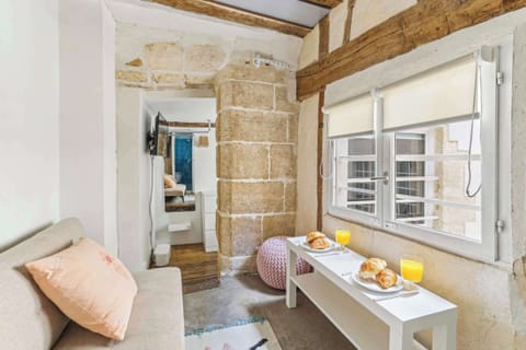 The open-plan living and dining area