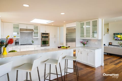 Chef's kitchen with modern appliances