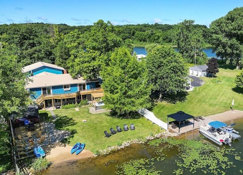 Stunning aerial view of Sapphire Springs—your ultimate lakefront retreat for relaxation and adventure.