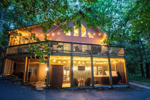 Beautiful home with large decks and screened in areas for outdoor enjoyment.