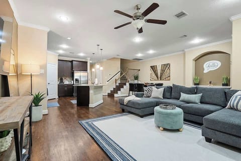 Step into our cozy living room, the heart of our home! The open floor plan creates a warm and inviting space, perfect for making memories with loved ones. Relax, unwind, and feel at home during your stay.