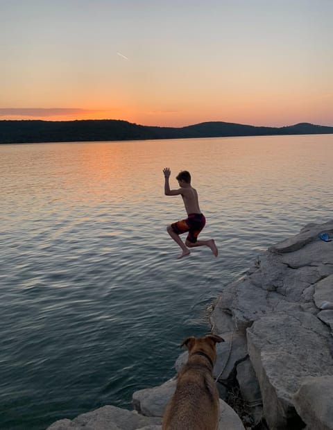 Carlisle cove cliffs 1/4 mile from our house.  5 minute walk down paved road.