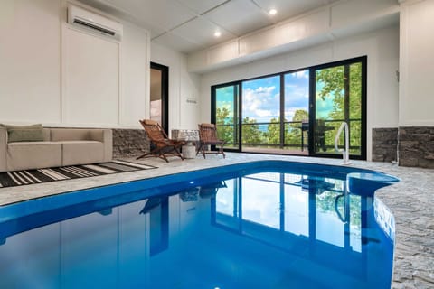 Brand new 5200SF cabin with your own private indoor, heated pool.