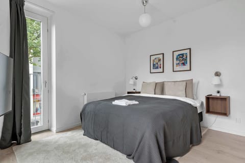Master bedroom with direct access to private balcony