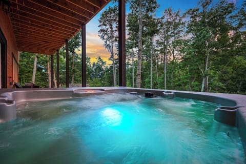 Private outdoor hot tub