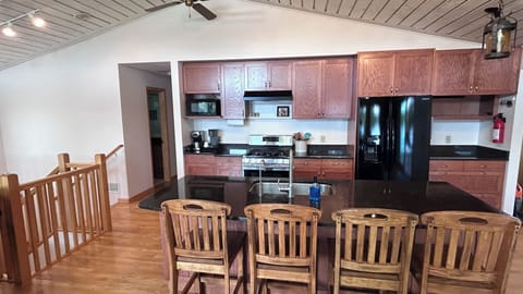 Kitchen stocked with everything you need for an amazing stay.