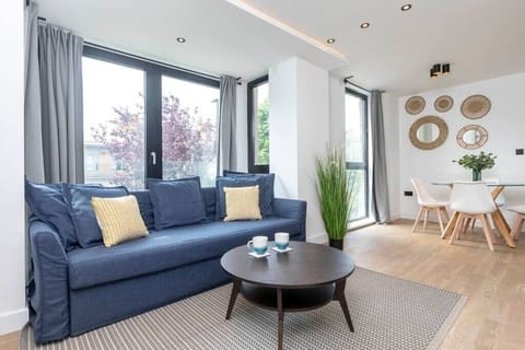 Open plan living room and kitchen