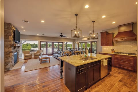 The Cooks Won't Be Left Out of the Convo While Cooking Up a Storm in the Open Modern Kitchen