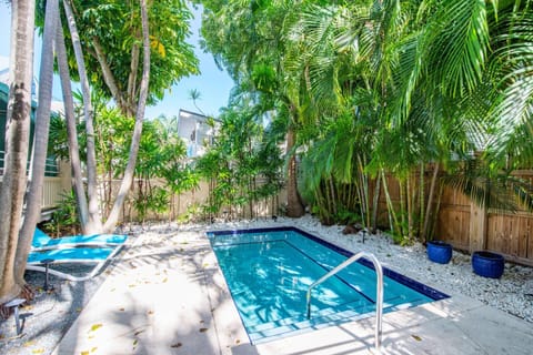 Cooling off in the shared pool offers a refreshing escape under the tropical sun, perfect for unwinding after a day of island adventures.