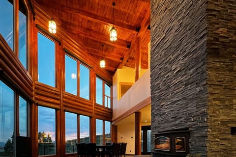Living room with fireplace