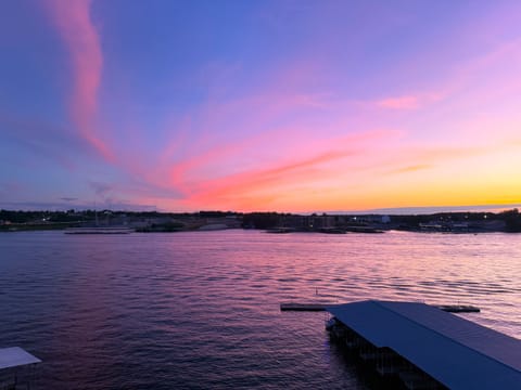 Beautiful sunset from the deck