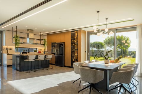 Adjacent to the living room area is the fully equipped kitchen